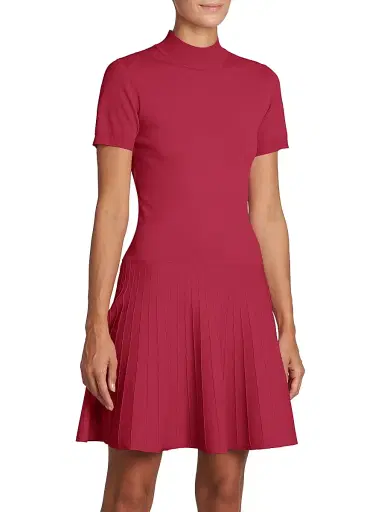Moschino Women's Knit Pleated Skirt Minidress - Violet | Thumbnail 4 Moschino Women's Knit Pleated Skirt Minidress - Violet | Thumbnail 4