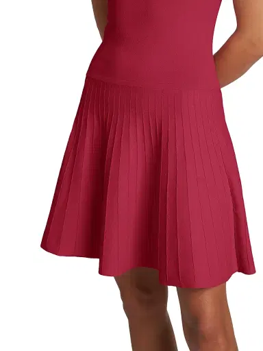 Moschino Women's Knit Pleated Skirt Minidress - Violet | Thumbnail 6 Moschino Women's Knit Pleated Skirt Minidress - Violet | Thumbnail 6