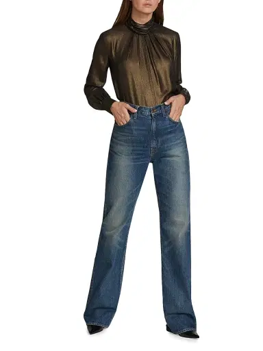 Nili Lotan Women's Mitchell High-Rise Straight-Leg Jeans - Simon Wash - Size 30 | Thumbnail 2 Nili Lotan Women's Mitchell High-Rise Straight-Leg Jeans - Simon Wash - Size 30 | Thumbnail 2