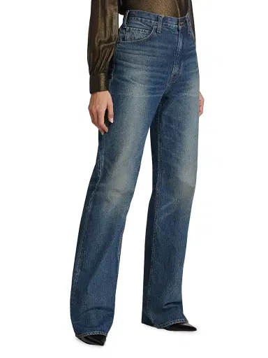Nili Lotan Women's Mitchell High-Rise Straight-Leg Jeans - Simon Wash - Size 30 | Thumbnail 4 Nili Lotan Women's Mitchell High-Rise Straight-Leg Jeans - Simon Wash - Size 30 | Thumbnail 4
