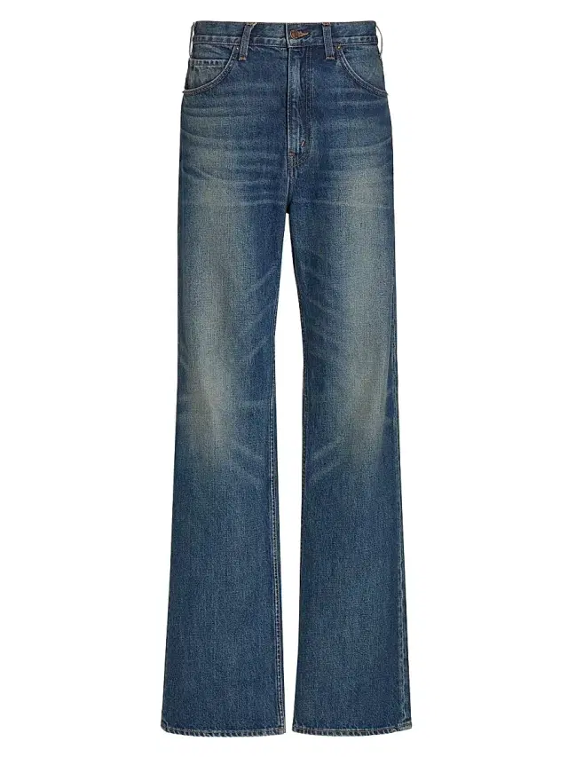 Nili Lotan Women's Mitchell High-Rise Straight-Leg Jeans - Simon Wash