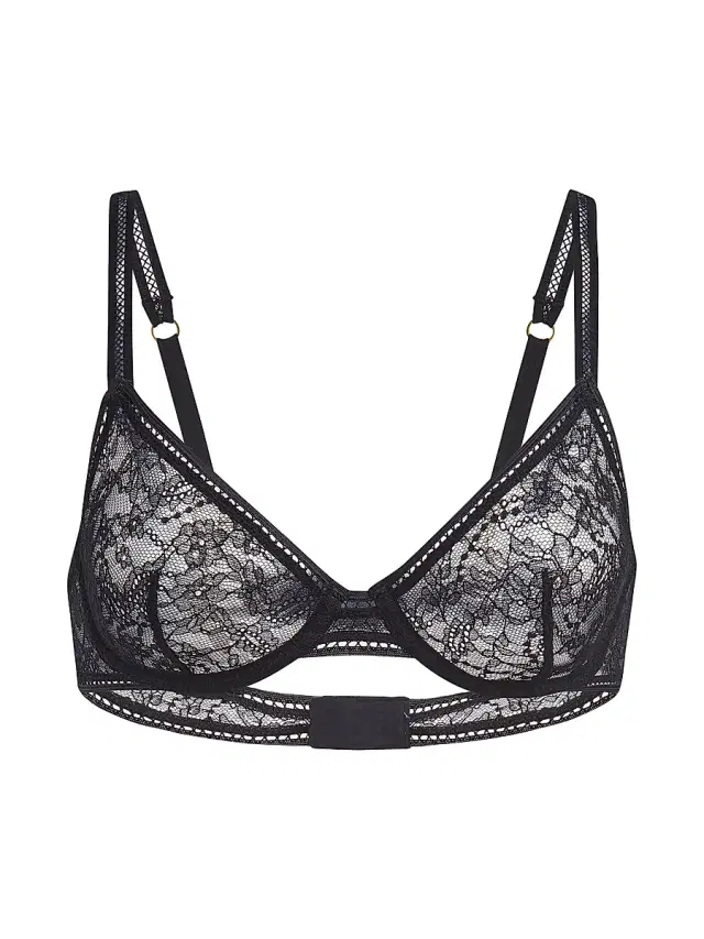 Women's Lace Demi Bra - Black