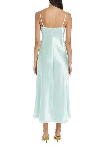 Vince Women's Satin Frayed-Edge Cami Midi-Dress | Thumbnail 5 Vince Women's Satin Frayed-Edge Cami Midi-Dress | Thumbnail 5