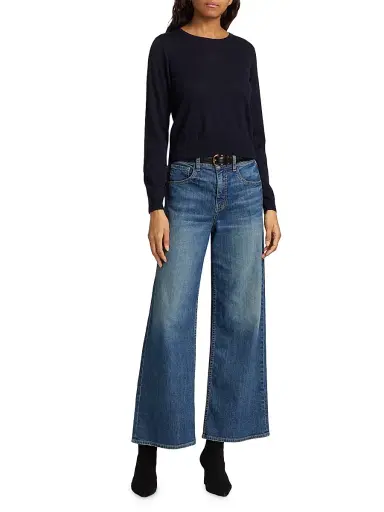 Nili Lotan Women's Oriana Wool Crewneck Sweater | Thumbnail 2 Nili Lotan Women's Oriana Wool Crewneck Sweater | Thumbnail 2