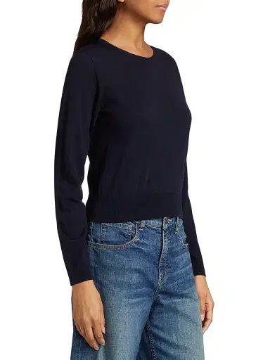 Nili Lotan Women's Oriana Wool Crewneck Sweater | Thumbnail 4 Nili Lotan Women's Oriana Wool Crewneck Sweater | Thumbnail 4