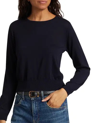 Nili Lotan Women's Oriana Wool Crewneck Sweater | Thumbnail 6 Nili Lotan Women's Oriana Wool Crewneck Sweater | Thumbnail 6