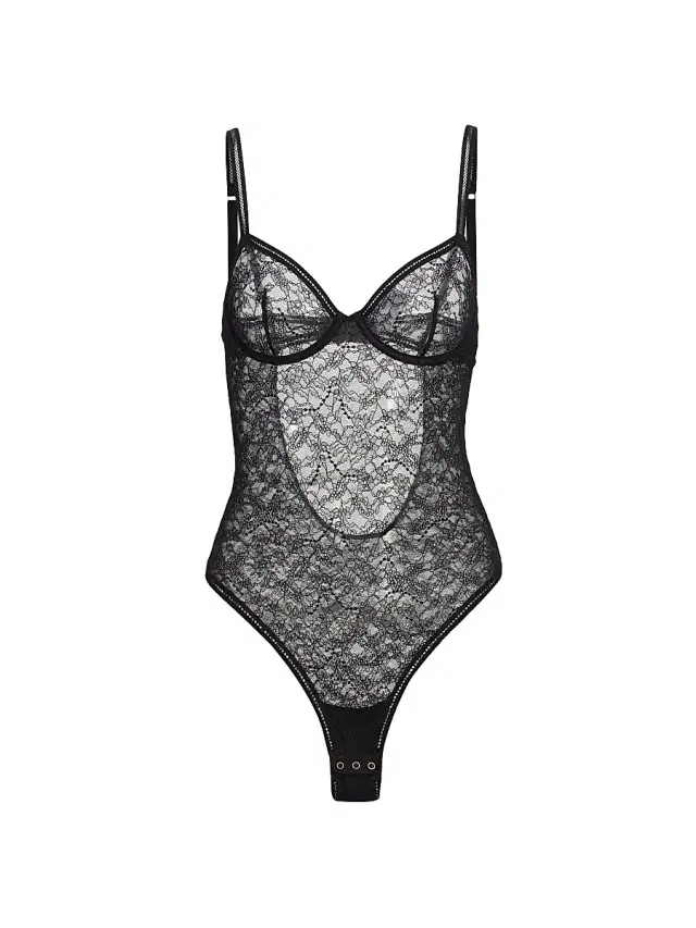Wolford Women's Lace Underwire Bodysuit - Black