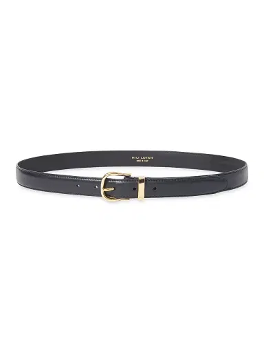 Nili Lotan Women's Louise Slim Leather Belt - Black - Size Medium | Thumbnail 1 Nili Lotan Women's Louise Slim Leather Belt - Black - Size Medium | Thumbnail 1