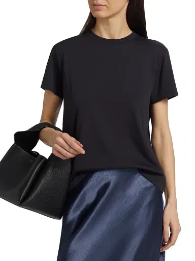 Vince Women's Crewneck Pima Cotton T-Shirt - Coastal Blue - Size XXS | Thumbnail 3 Vince Women's Crewneck Pima Cotton T-Shirt - Coastal Blue - Size XXS | Thumbnail 3