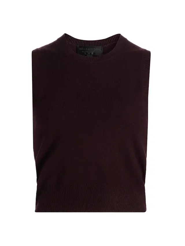 Women's May Cashmere Sweater Vest - Dark Maroon