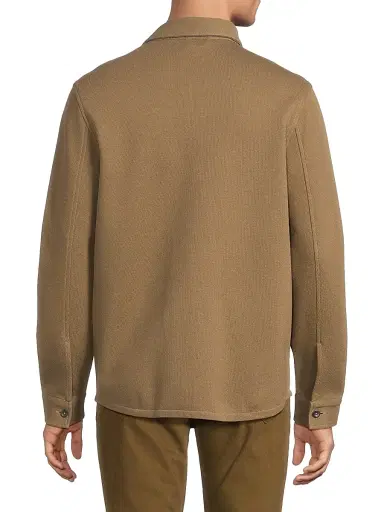 Vince Men's Cotton-Blend Shirt Jacket - Highlands  Heather Grey | Thumbnail 5