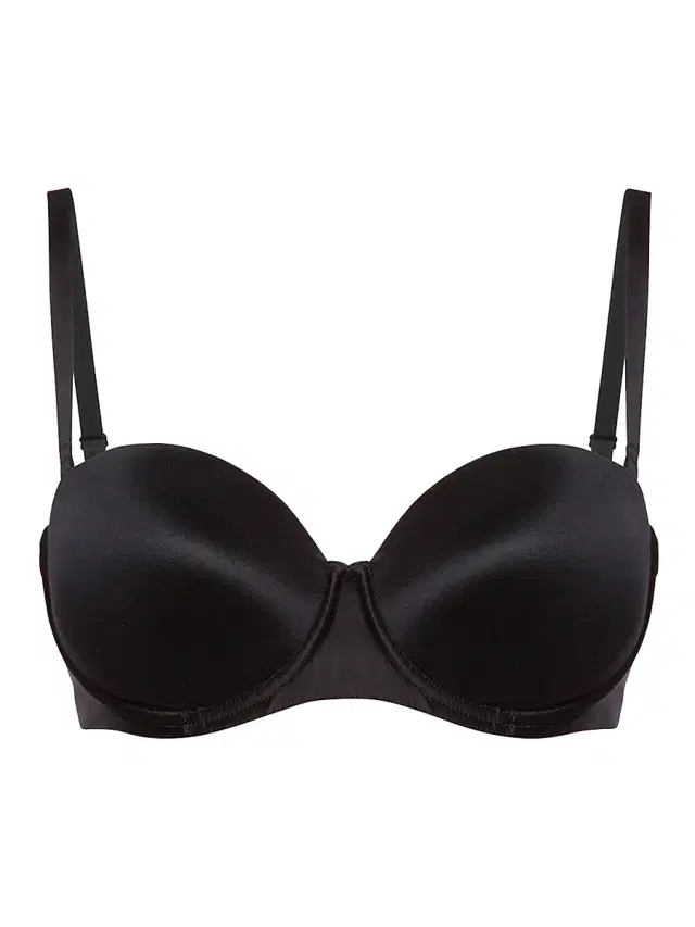 Women's Sheer Touch Bandeau Bra - Black