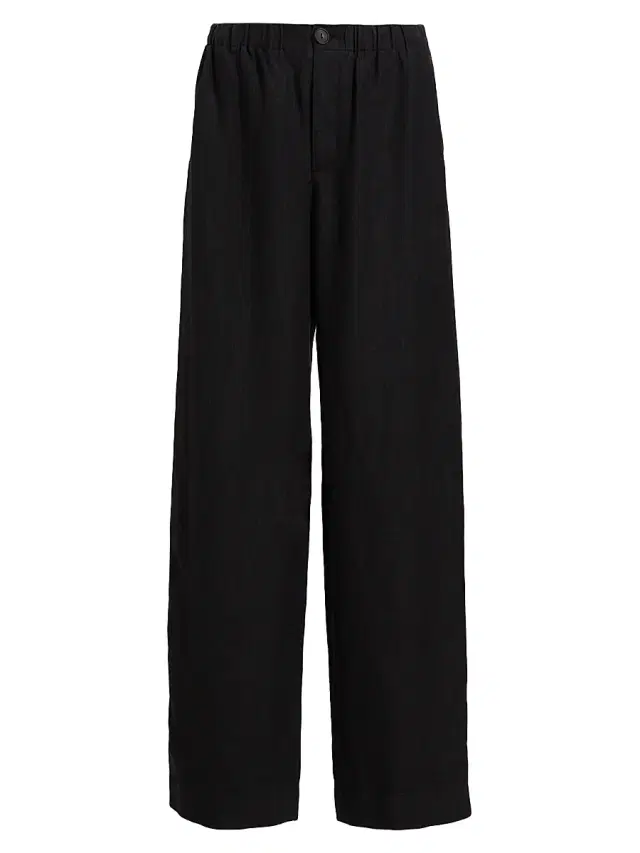 Vince Women's Utility Hemp Straight-Leg Pants - Dark Night Lake