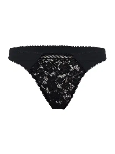 Wolford Women's Mid-Rise Lace Thong | Thumbnail 1