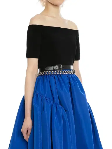 McQueen Women's Off-The-Shoulder Knit Top - Black | Thumbnail 4