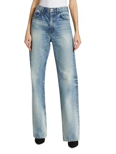 Nili Lotan Women's Mitchell Mid-Rise Straight Jeans - Summer Wash - Size 32 | Thumbnail 3