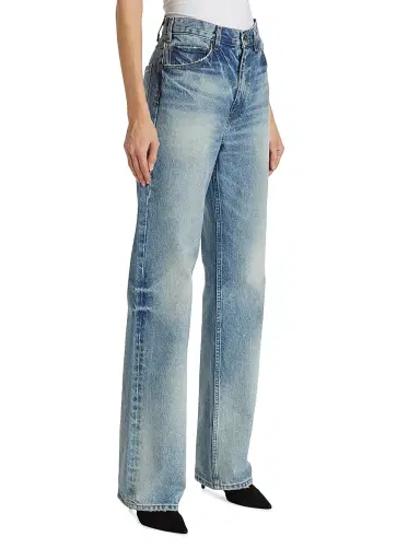 Nili Lotan Women's Mitchell Mid-Rise Straight Jeans - Summer Wash - Size 32 | Thumbnail 4