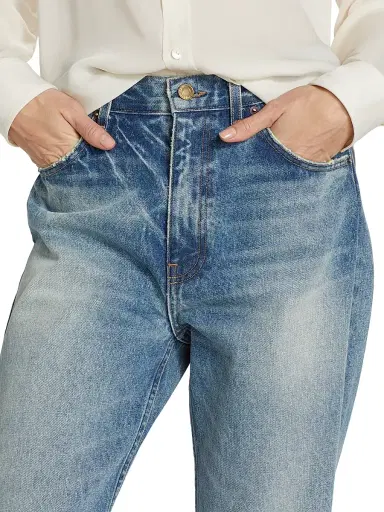 Nili Lotan Women's Mitchell Mid-Rise Straight Jeans - Summer Wash - Size 32 | Thumbnail 6