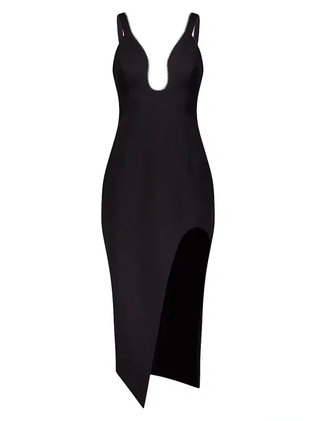 BCBGMAXAZRIA Women's Embellished Sheath Midi-Dress - Black