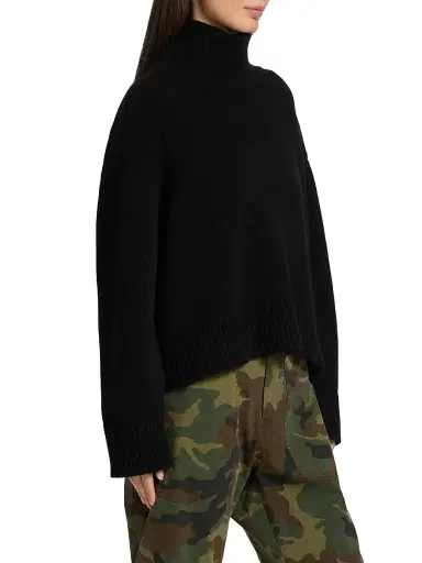 Nili Lotan Women's Omaria Wool Turtleneck Sweater - Black | Thumbnail 4 Nili Lotan Women's Omaria Wool Turtleneck Sweater - Black | Thumbnail 4