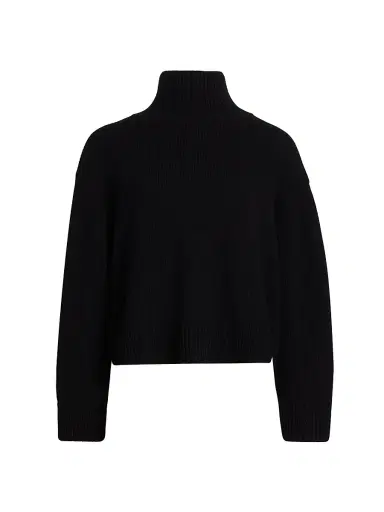 Nili Lotan Women's Omaria Wool Turtleneck Sweater - Black | Thumbnail 1 Nili Lotan Women's Omaria Wool Turtleneck Sweater - Black | Thumbnail 1