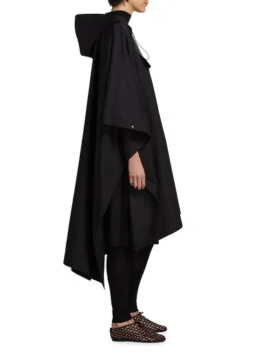 The Row Women's Rian Hooded Cape Coat - Black | Thumbnail 4