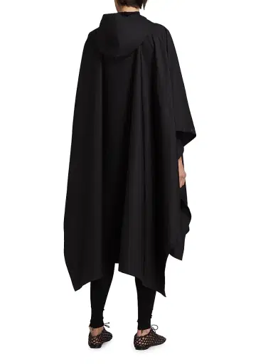 The Row Women's Rian Hooded Cape Coat - Black | Thumbnail 5