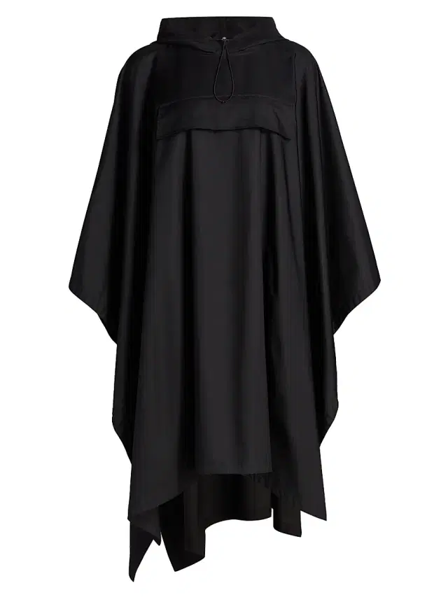 Women's Rian Hooded Cape Coat - Black