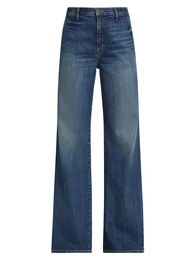 Nili Lotan Women's Anna High-Rise Stretch Wide-Leg Jeans - Classic Wash