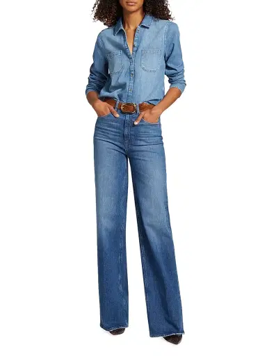 PAIGE Women's Sasha High-Rise Stretch Wide-Leg Jeans | Thumbnail 2 PAIGE Women's Sasha High-Rise Stretch Wide-Leg Jeans | Thumbnail 2