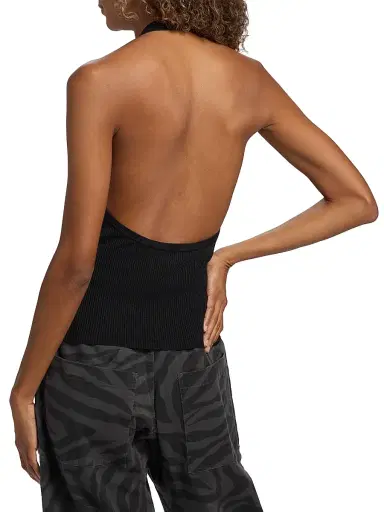 Nili Lotan Women's Ivey Silk Knit Halter Top - Black - Size XL | Thumbnail 5