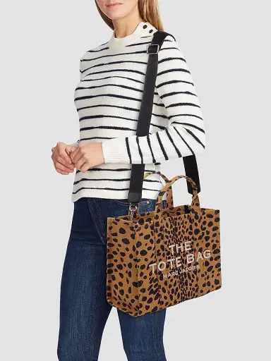 Marc Jacobs Women's The Cheetah Canvas Tote Bag - Black Multi | Thumbnail 2 Marc Jacobs Women's The Cheetah Canvas Tote Bag - Black Multi | Thumbnail 2