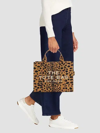 Marc Jacobs Women's The Cheetah Canvas Tote Bag - Black Multi | Thumbnail 3 Marc Jacobs Women's The Cheetah Canvas Tote Bag - Black Multi | Thumbnail 3