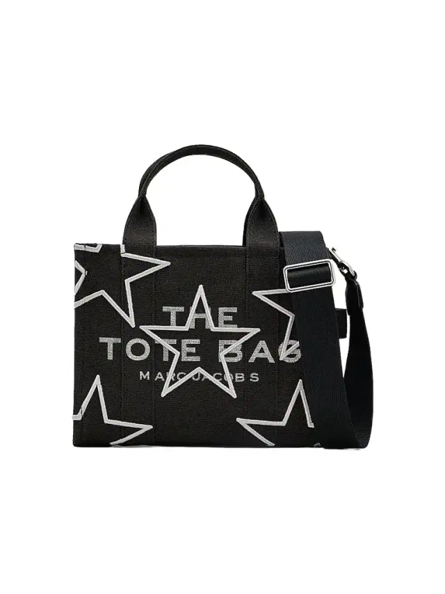 Women's The Star Canvas Tote Bag - Black Women's The Star Canvas Tote Bag - Black