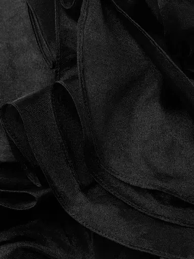Aidan Mattox Women's Organza Ruffle One-Shoulder Gown - Black - Size 12 | Thumbnail 6 Aidan Mattox Women's Organza Ruffle One-Shoulder Gown - Black - Size 12 | Thumbnail 6