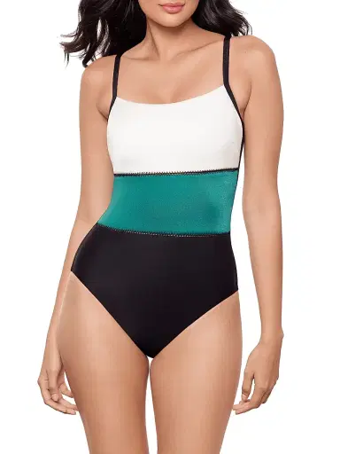 Miraclesuit Swim Women's Spectra Trifecta Colorblocked One-Piece Swimsuit | Thumbnail 2 Miraclesuit Swim Women's Spectra Trifecta Colorblocked One-Piece Swimsuit | Thumbnail 2