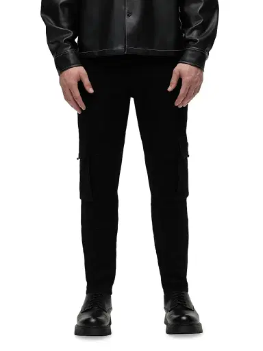 Hudson Jeans Men's Stretch Skinny Cargo Jeans - Raven - Size 40 | Thumbnail 4