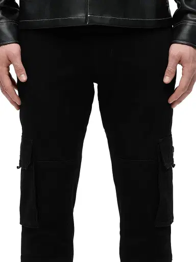 Hudson Jeans Men's Stretch Skinny Cargo Jeans - Raven - Size 40 | Thumbnail 7