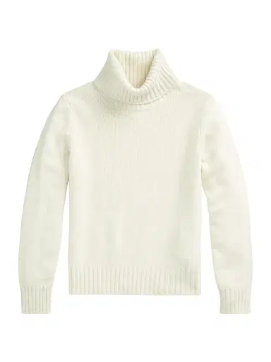 Polo Ralph Lauren Women's Wool Turtleneck Sweater - Authentic Cream | Thumbnail 1
