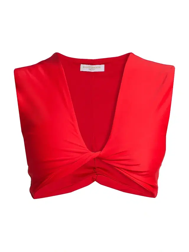 Ramy Brook Women's Oliwia Bikini Top - Flame - Size XL
