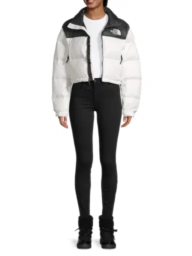 The North Face Women's Nuptse Cropped Down Puffer Jacket | Thumbnail 1 The North Face Women's Nuptse Cropped Down Puffer Jacket | Thumbnail 1