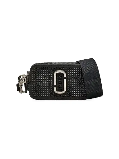 Marc Jacobs Women's The Crystal Canvas Snapshot Crossbody Bag - Black | Thumbnail 1 Marc Jacobs Women's The Crystal Canvas Snapshot Crossbody Bag - Black | Thumbnail 1