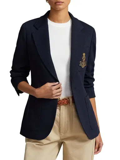 Polo Ralph Lauren Women's Double-Knit One-Button Blazer | Thumbnail 6 Polo Ralph Lauren Women's Double-Knit One-Button Blazer | Thumbnail 6