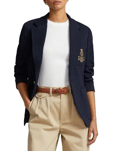Polo Ralph Lauren Women's Double-Knit One-Button Blazer | Thumbnail 9 Polo Ralph Lauren Women's Double-Knit One-Button Blazer | Thumbnail 9