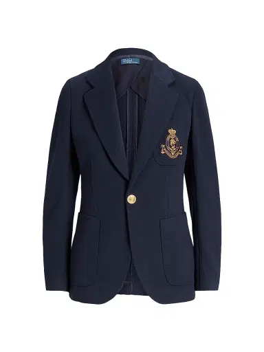 Polo Ralph Lauren Women's Double-Knit One-Button Blazer | Thumbnail 1 Polo Ralph Lauren Women's Double-Knit One-Button Blazer | Thumbnail 1
