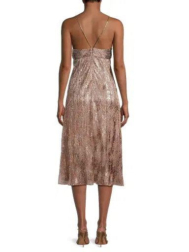Liv Foster Women's Foil Cut-Out Midi-Dress | Thumbnail 5
