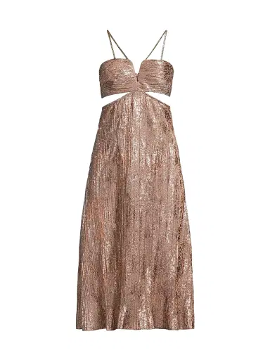 Liv Foster Women's Foil Cut-Out Midi-Dress | Thumbnail 1
