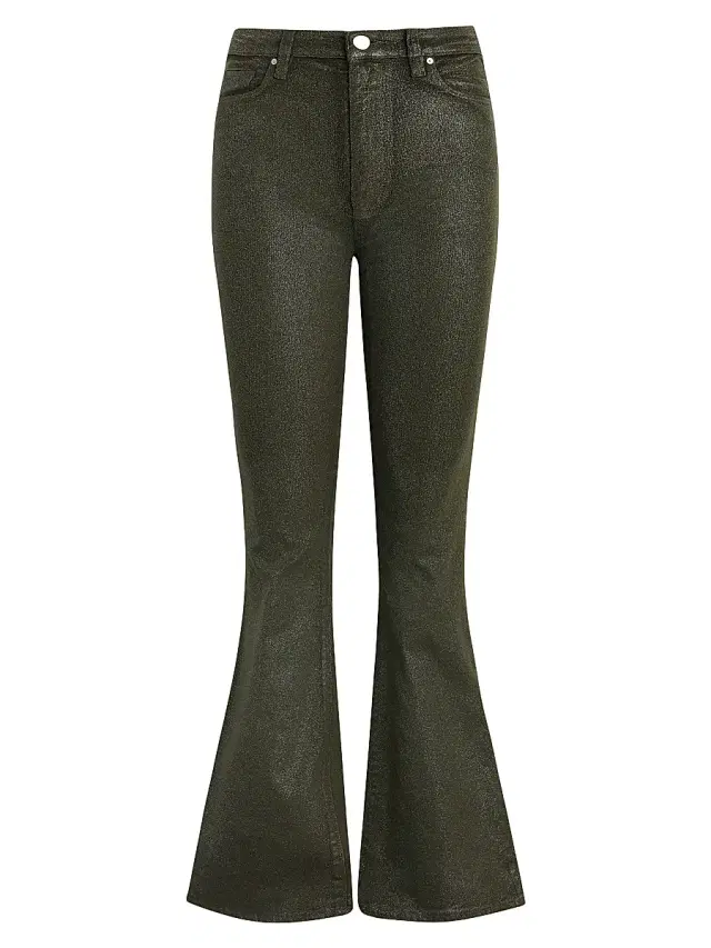 Hudson Jeans Women's Holly High-Rise Flared Jeans - Cypress Glitter