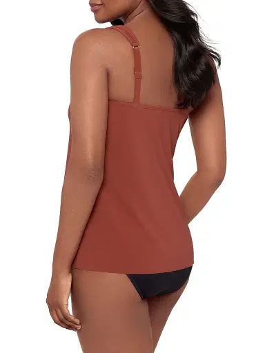 Miraclesuit Swim Women's Razzle Dazzle Tankini Top - Terra - Size 18 | Thumbnail 3