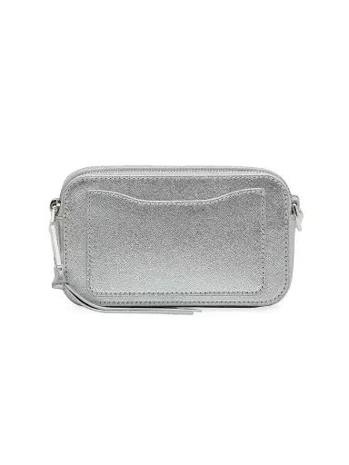 Marc Jacobs Women's The Snapshot Metallic Leather Crossbody Bag - Silver | Thumbnail 6 Marc Jacobs Women's The Snapshot Metallic Leather Crossbody Bag - Silver | Thumbnail 6